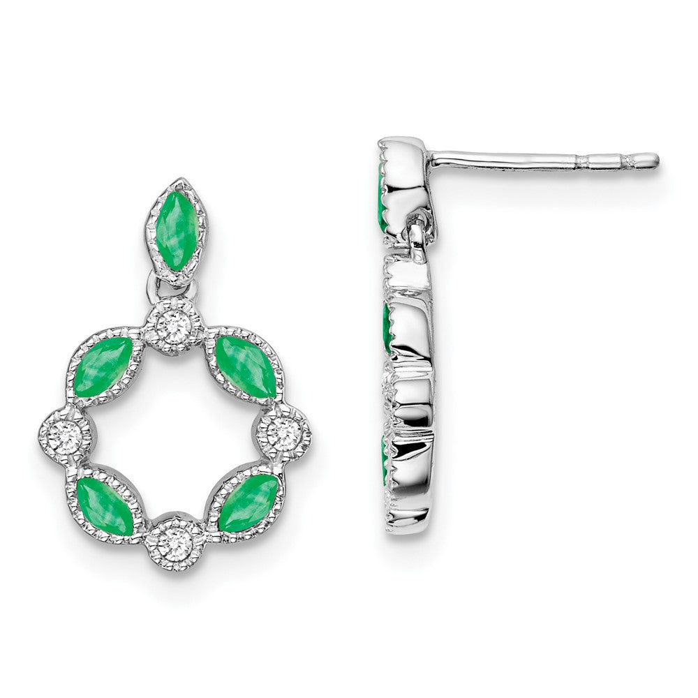 Gemstone & Diamond Dangle Earrings