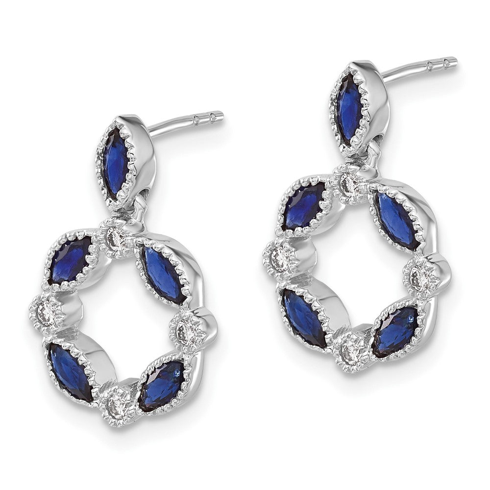 Gemstone & Diamond Dangle Earrings