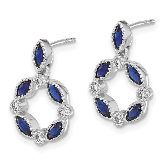 Gemstone & Diamond Dangle Earrings