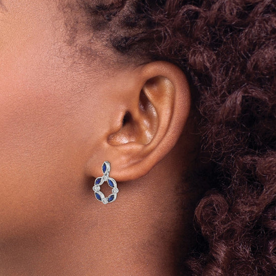 Gemstone & Diamond Dangle Earrings