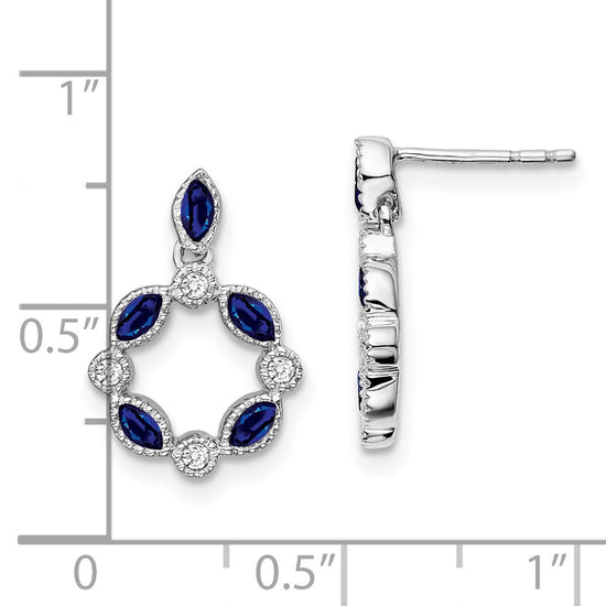 Gemstone & Diamond Dangle Earrings