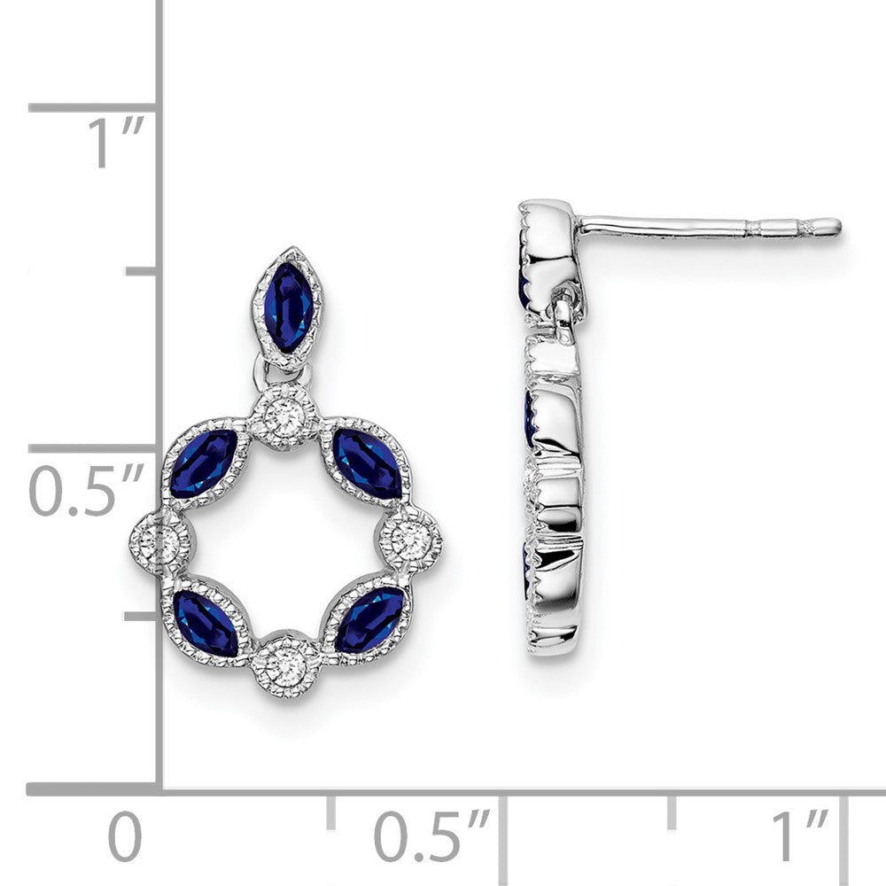Gemstone & Diamond Dangle Earrings
