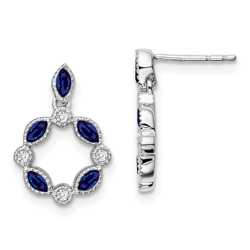 Gemstone & Diamond Dangle Earrings