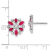 Gemstone and Diamond Post Earrings