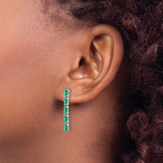 Gemstone 5-Stone Dangle Earrings