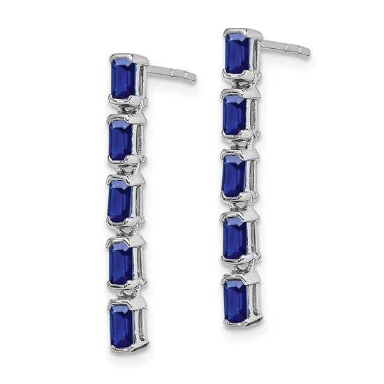 Gemstone 5-Stone Dangle Earrings