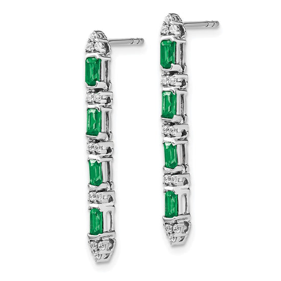 Gemstone & Diamond 4-Stone Dangle Earrings