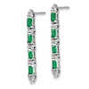 Gemstone & Diamond 4-Stone Dangle Earrings
