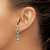 Gemstone & Diamond 4-Stone Dangle Earrings
