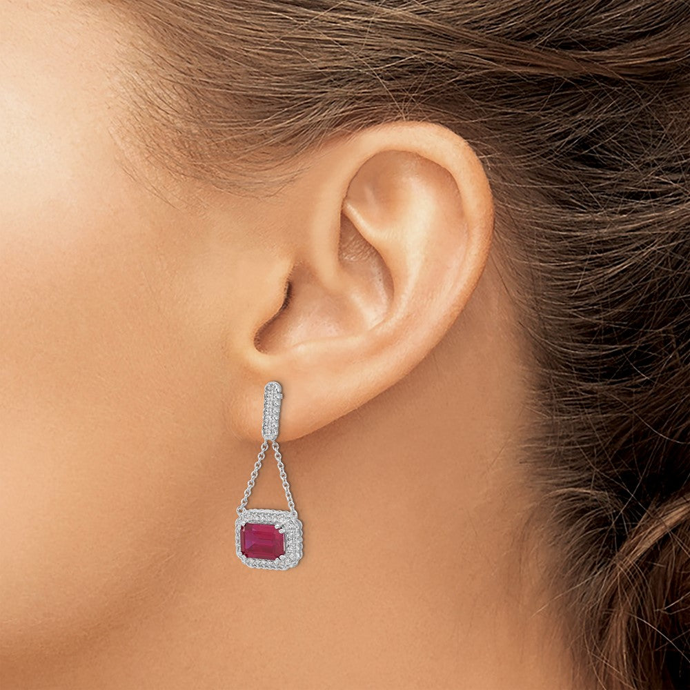 Gemstone & Diamond Dangle Earrings
