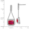 Gemstone & Diamond Dangle Earrings