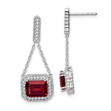 Gemstone & Diamond Dangle Earrings