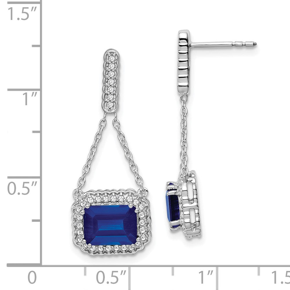Gemstone & Diamond Dangle Earrings
