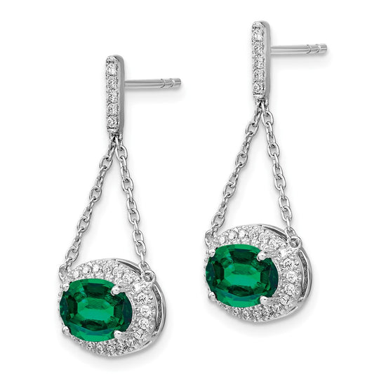 Gemstone & Diamond Dangle Earrings