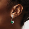 Gemstone & Diamond Dangle Earrings