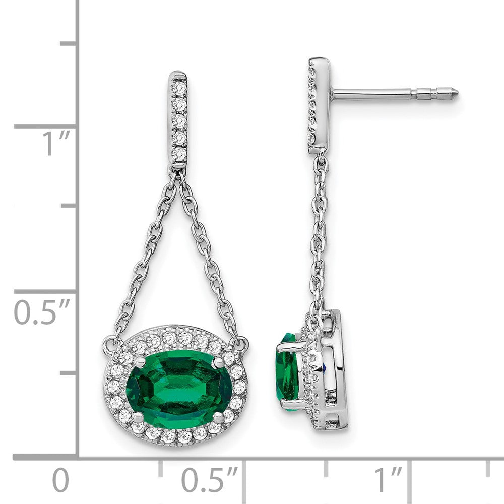 Gemstone & Diamond Dangle Earrings