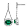 Gemstone & Diamond Dangle Earrings