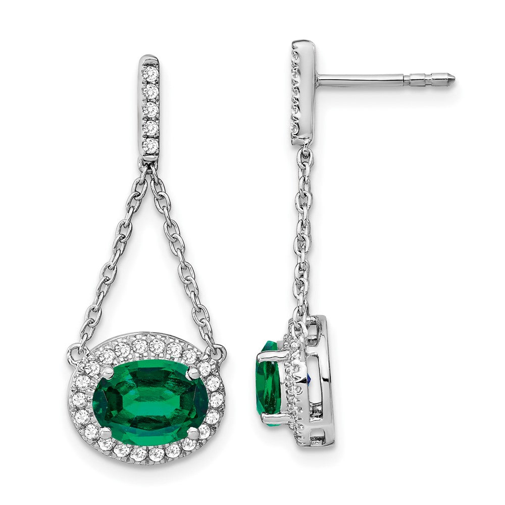 Gemstone & Diamond Dangle Earrings