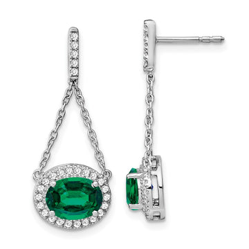 Gemstone & Diamond Dangle Earrings