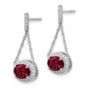 Gemstone & Diamond Dangle Earrings