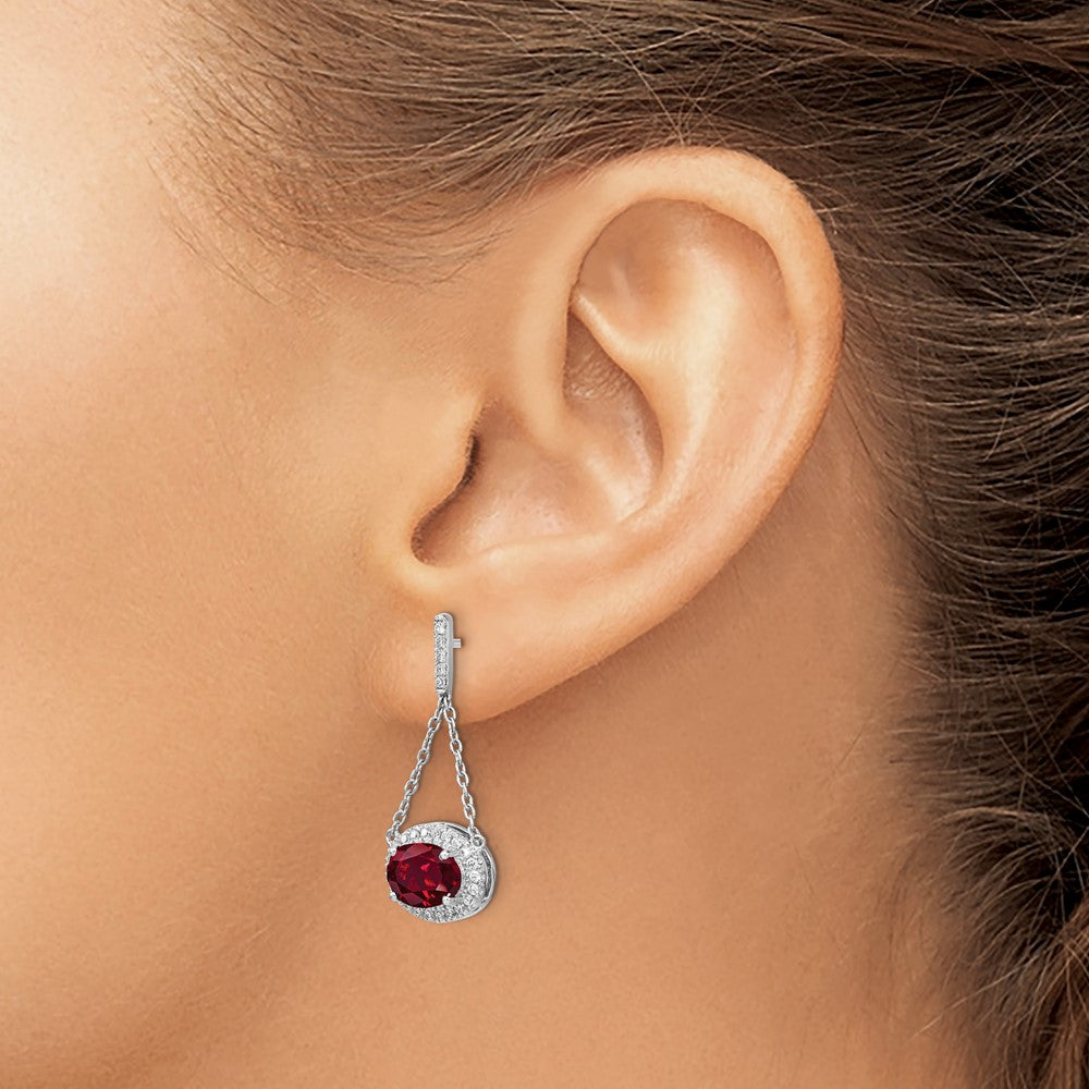 Gemstone & Diamond Dangle Earrings