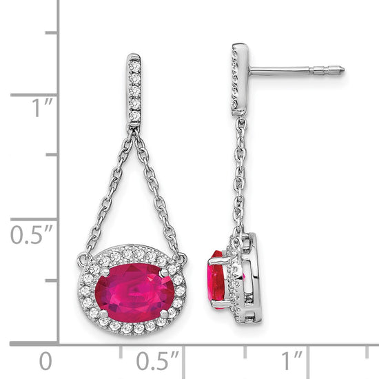 Gemstone & Diamond Dangle Earrings