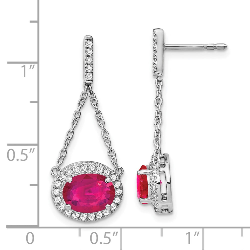Gemstone & Diamond Dangle Earrings