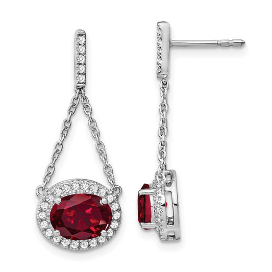 Gemstone & Diamond Dangle Earrings