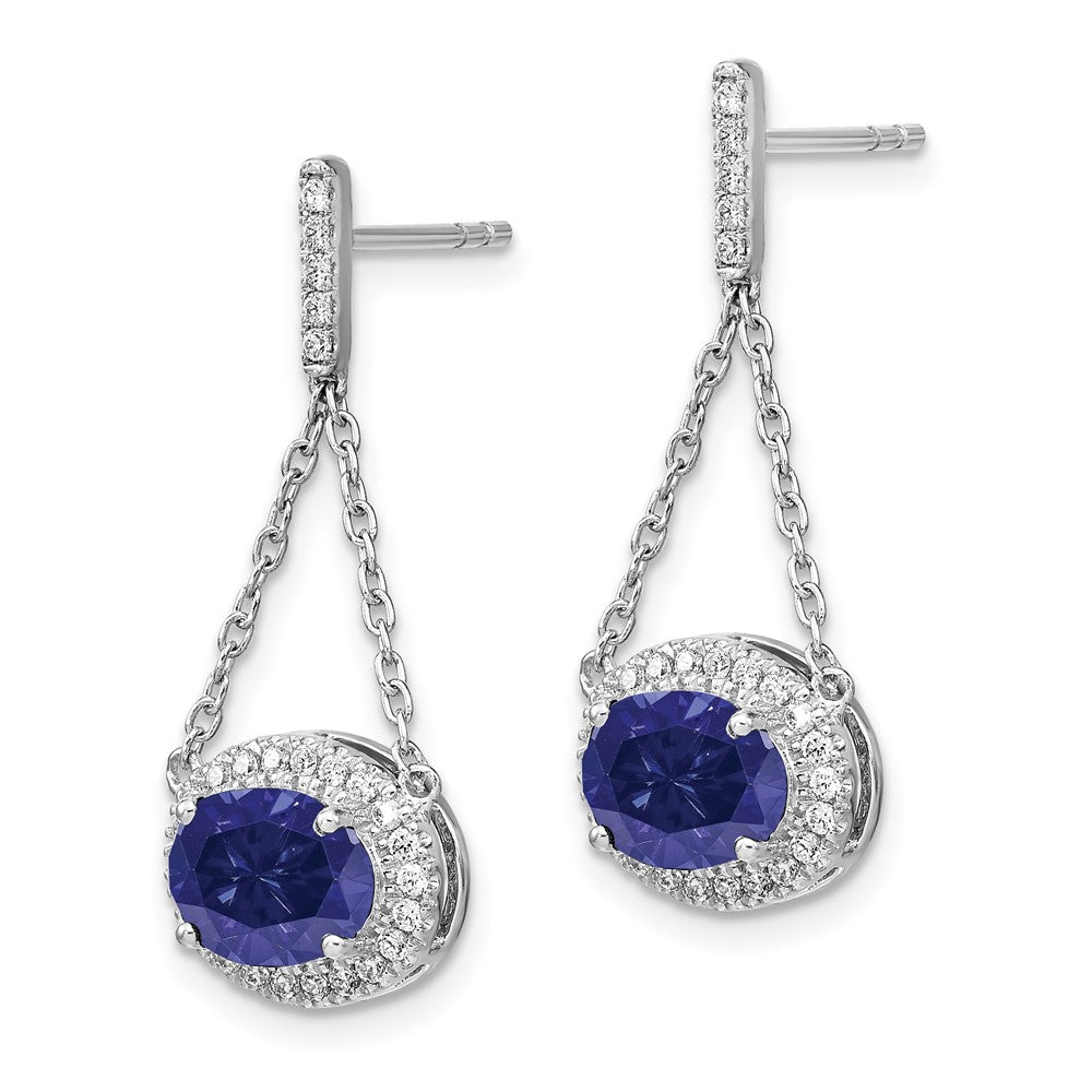Gemstone & Diamond Dangle Earrings