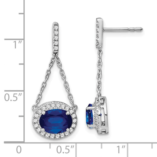Gemstone & Diamond Dangle Earrings