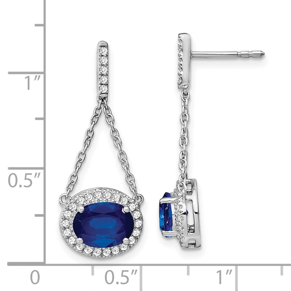 Gemstone & Diamond Dangle Earrings