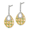 Gemstone & Diamond Dangle Earrings