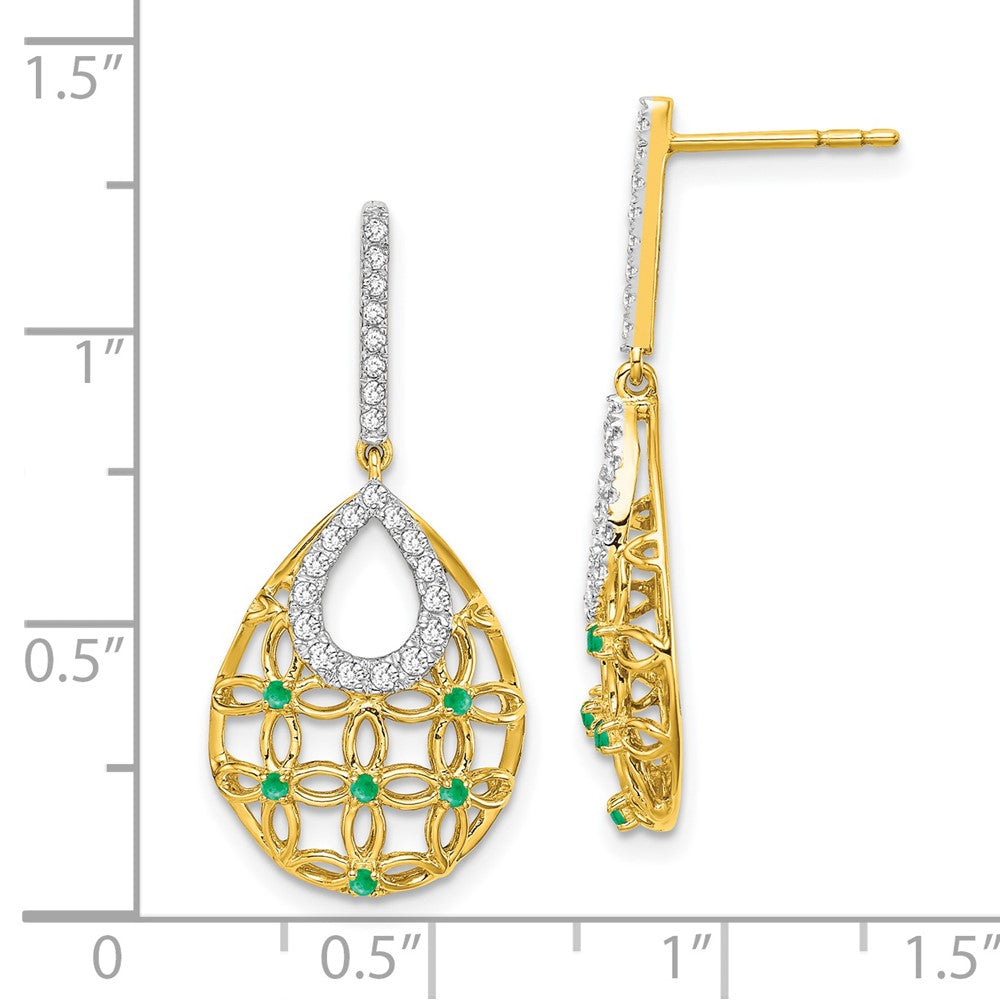 Gemstone & Diamond Dangle Earrings