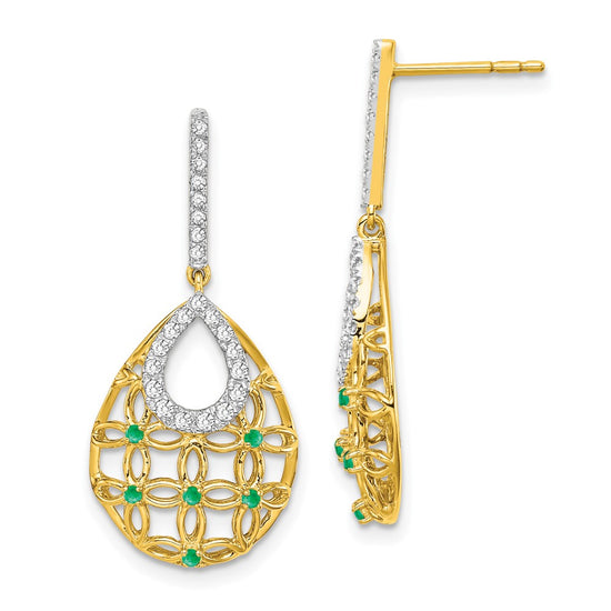 Gemstone & Diamond Dangle Earrings