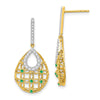 Gemstone & Diamond Dangle Earrings