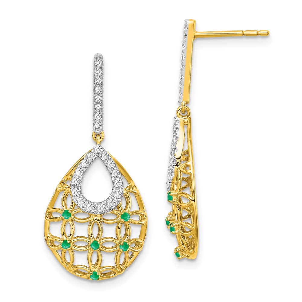 Gemstone & Diamond Dangle Earrings