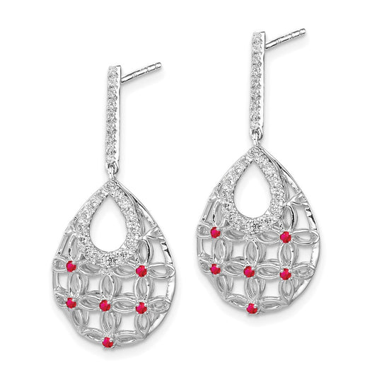 Gemstone & Diamond Dangle Earrings