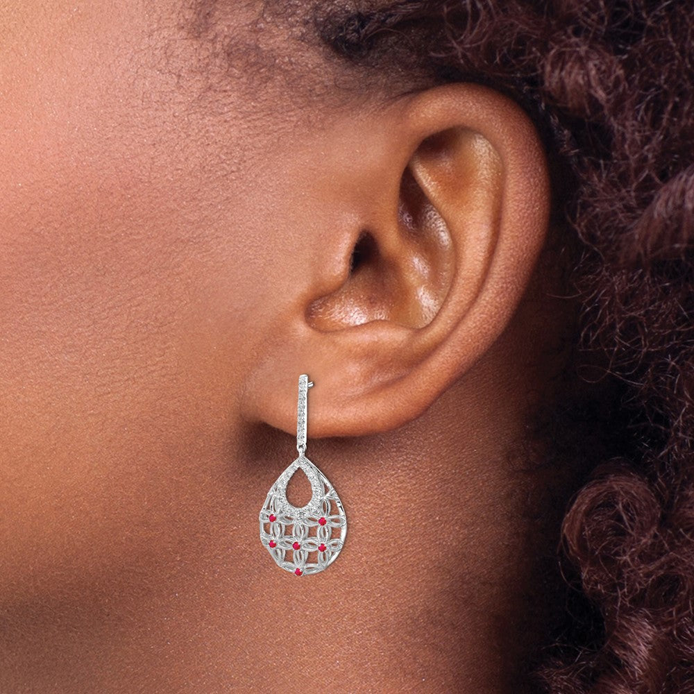 Gemstone & Diamond Dangle Earrings