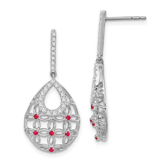 Gemstone & Diamond Dangle Earrings