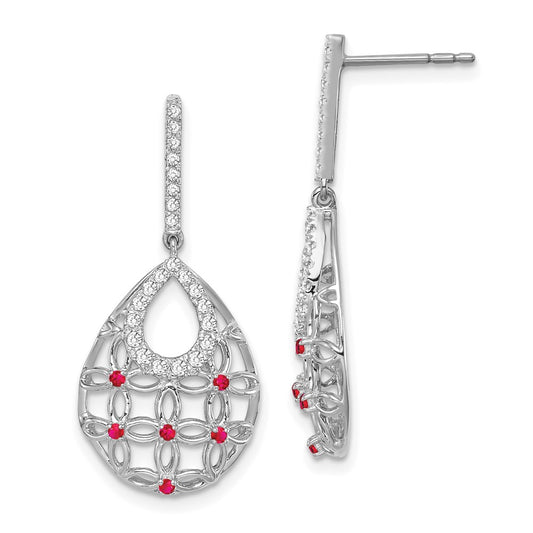 Gemstone & Diamond Dangle Earrings