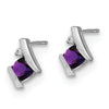 Cushion Gemstone & Diamond Earrings