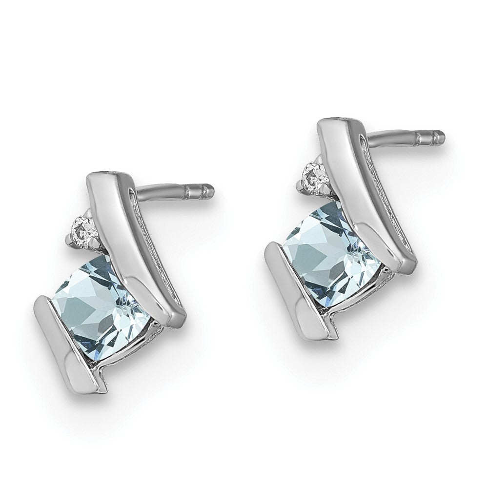 Cushion Gemstone & Diamond Earrings