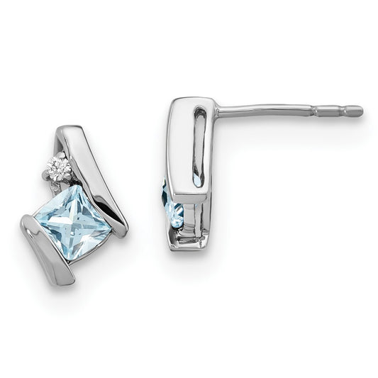 Cushion Gemstone & Diamond Earrings