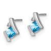 Cushion Gemstone & Diamond Earrings