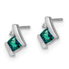 Cushion Gemstone & Diamond Earrings