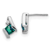 Cushion Gemstone & Diamond Earrings