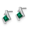 Cushion Gemstone & Diamond Earrings