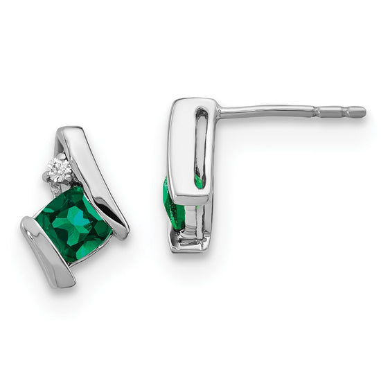 Cushion Gemstone & Diamond Earrings