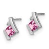 Cushion Gemstone & Diamond Earrings