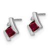 Cushion Gemstone & Diamond Earrings